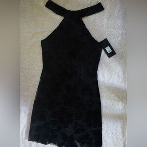 Fashion Nova Black Floral Mini Dress